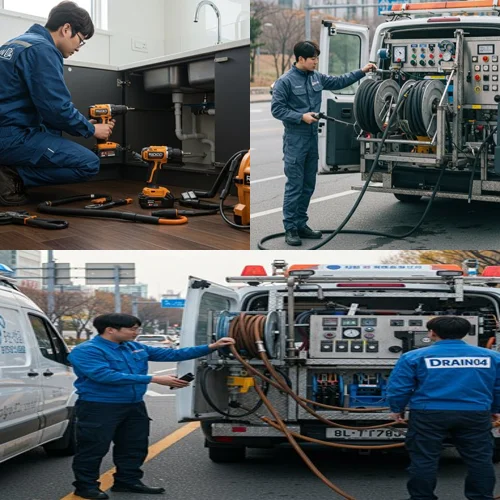 남양주 호평동 하수구 막힘 배수구 시원하게 뻥 뚫어 드려요