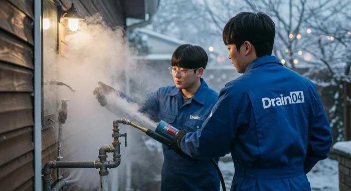 별내동 수도관 동방 하수구 꽁꽁 언 하수관 해결사