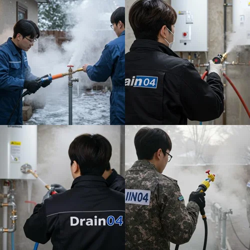 와부읍 수도관 동파 하수구 얼어붙은 하수도 문제 해결