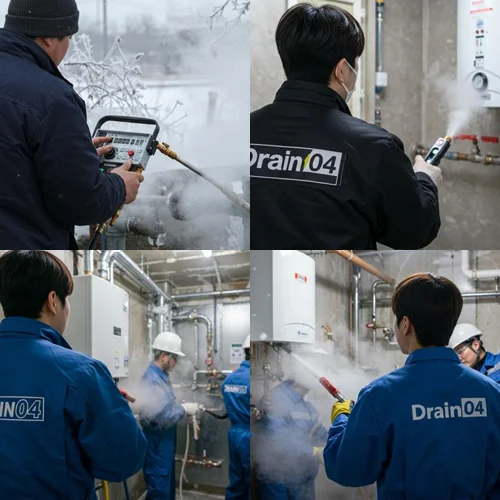 일패동 수도관 동파 하수구 겨울철 하수구 막힘 해결