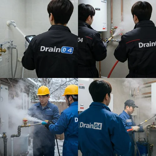 일패동 수도관 동파 하수구 겨울철 하수구 막힘 해결