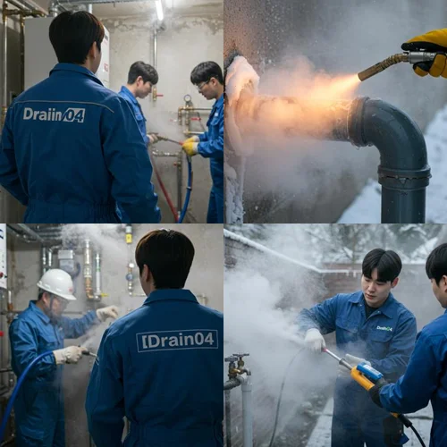 남양주 금곡동 언 수도 녹임 해빙 업체 꽁꽁 언 하수도 시원하게