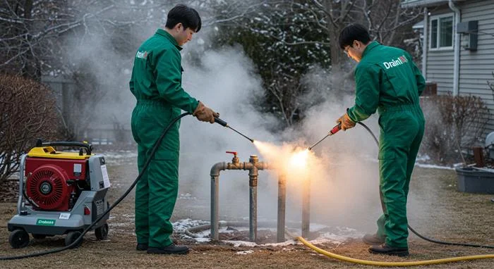 수석동 수도관 동파 하수구 해빙 작업 안전하게 진행