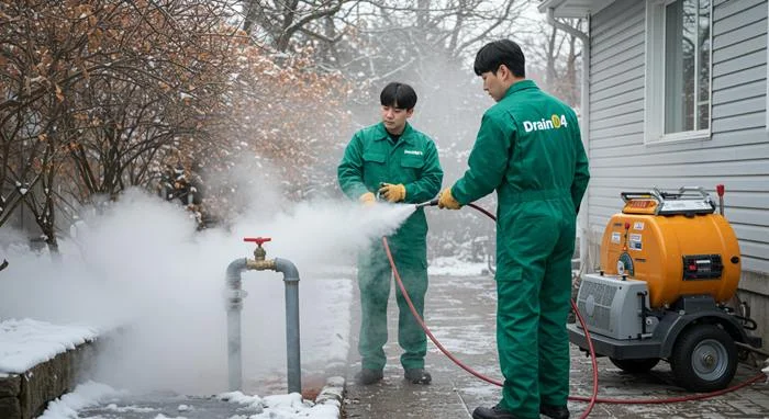 수석동 수도관 동파 하수구 해빙 작업 안전하게 진행