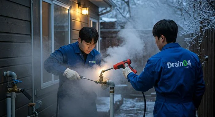 남양주 평내동 언 수도 녹임 해빙 업체 꽁꽁 언 하수도 완벽 복구
