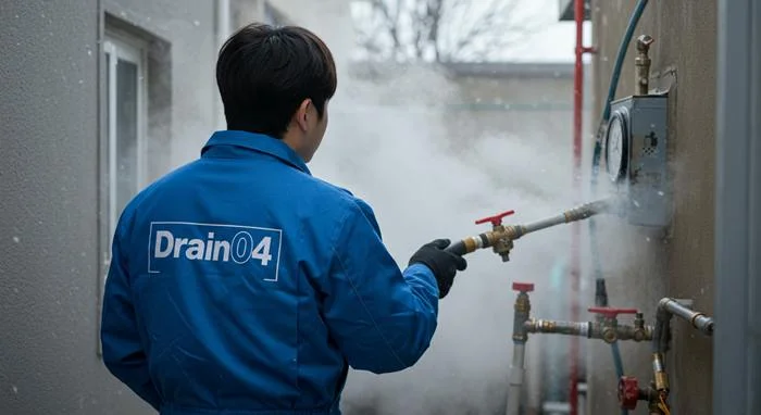 지금동 수도관 동파 하수구 녹여서 운까지 뻥 뚫어