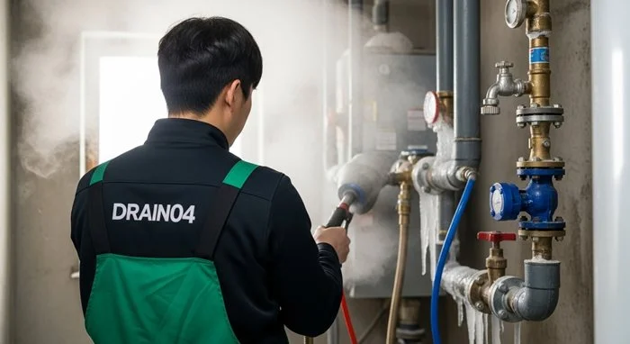 수동면 해빙 하수도 배관 업체 동파 피해 완벽하게 복구