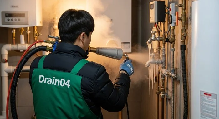 이패동 해빙 하수도 배관 업체 꽁꽁 언 하수도도 뚫어