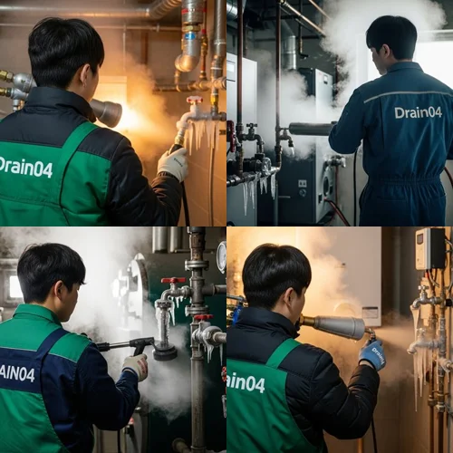 퇴계원면 수도관 동파 하수구 녹임 기술 끝판왕이 해결