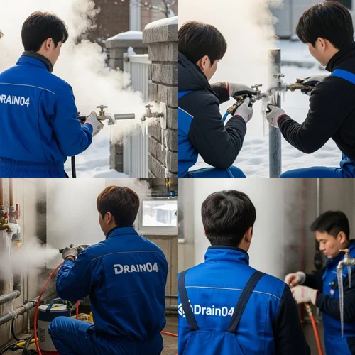 삼패동 수도관 동파 하수구 겨울 하수구는 저희에게