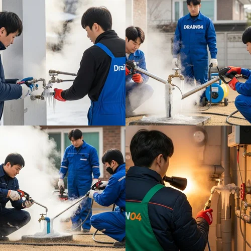 삼패동 수도관 동파 하수구 겨울 하수구는 저희에게