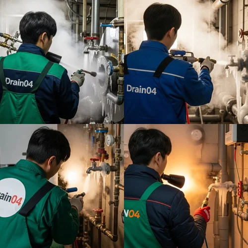 해빙 수도에서 시원한 녹임을 느끼며