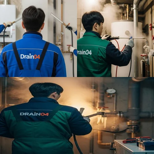 수석동 수도 동파 녹임 해빙 녹여서 새 배관처럼 통수