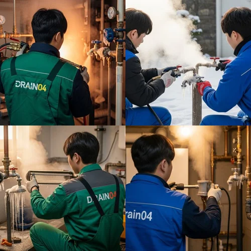 도농동 해빙 하수도 배관 업체 겨울에도 시원한 물줄기