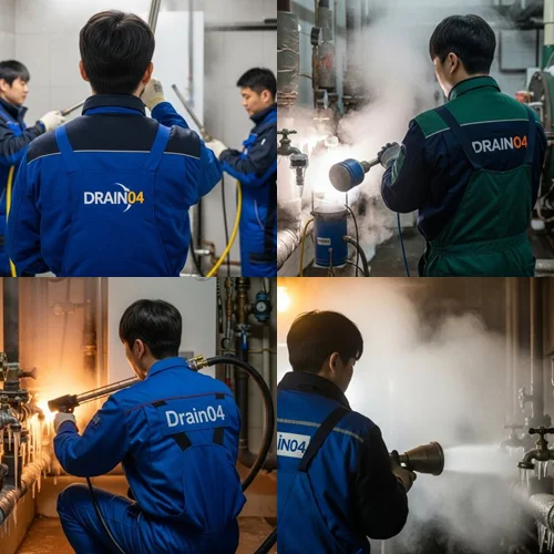 수석동 해빙 하수도 배관 업체 녹여서 운까지 뻥 뚫어