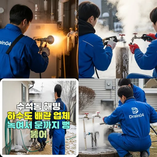 수석동 해빙 하수도 배관 업체 녹여서 운까지 뻥 뚫어